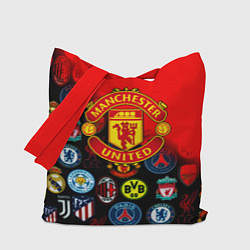 Сумка-шоппер Манчестер Юнайтед логотипы команд
