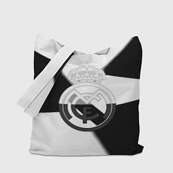 Сумка-шопер Реал Мадрид геометрия полосы, цвет: 3D-принт