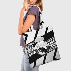 Сумка-шопер Реал Мадрид краски полосы, цвет: 3D-принт — фото 2
