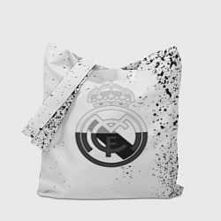 Сумка-шоппер Реал Мадрид черно белые краски