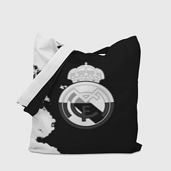 Сумка-шоппер Реал Мадрид черно белые краски