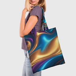 Сумка-шопер Сплавы разноцветные, цвет: 3D-принт — фото 2