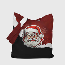 Сумка-шоппер Злой дед мороз красный и черный