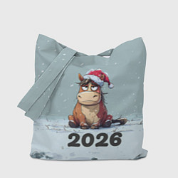 Сумка-шопер Уставшая лошадка 2026, цвет: 3D-принт