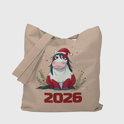 Сумка-шопер Карикатурная лошадка 2026, цвет: 3D-принт