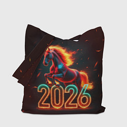 Сумка-шопер Светящаяся лошадь 2026, цвет: 3D-принт