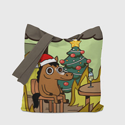 Сумка-шоппер Конь среди огня - this is fine