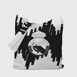 Сумка-шоппер Реал Мадрид белая геометрия