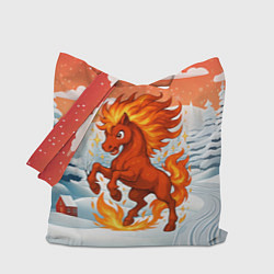 Сумка-шоппер Огненная красная лошадка
