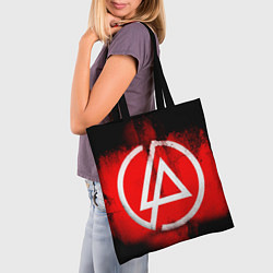 Сумка-шопер Linkin Park: Red style, цвет: 3D-принт — фото 2