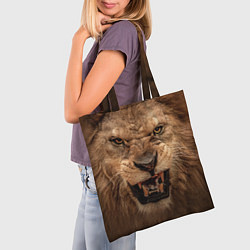 Сумка-шопер Взгляд льва, цвет: 3D-принт — фото 2