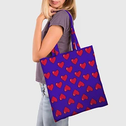 Сумка-шопер Hearts Pattern, цвет: 3D-принт — фото 2