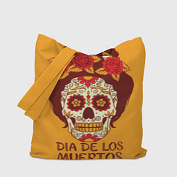 Сумка-шопер Мексиканский череп, цвет: 3D-принт