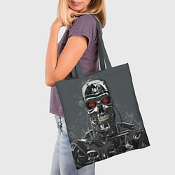 Сумка-шопер Скелет Терминатора, цвет: 3D-принт — фото 2