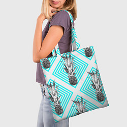 Сумка-шопер Ананасы 15, цвет: 3D-принт — фото 2