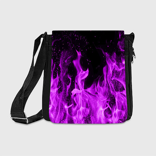 Сумка на плечо Фиолетовый огонь / 3D-принт – фото 1