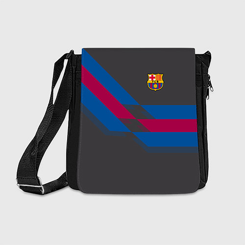 Сумка на плечо Barcelona FC: Dark style / 3D-принт – фото 1