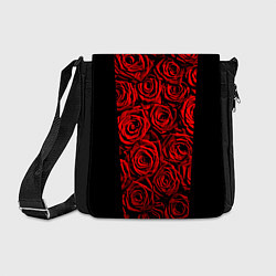Сумка на плечо Унисекс / Красные розы, цвет: 3D-принт