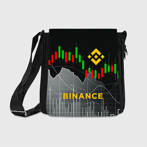 Сумка на плечо BINANCE БИНАНС ГРАФИК / 3D-принт – фото 1