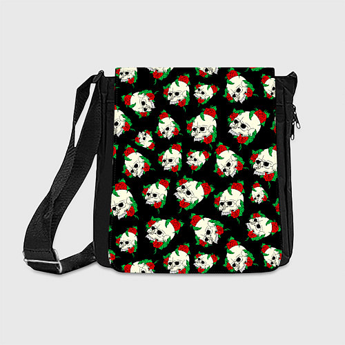 Сумка на плечо Черепа и розы Skull and Roses / 3D-принт – фото 1