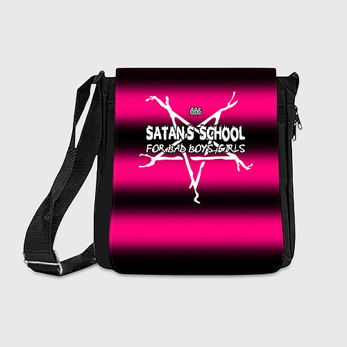 Сумка на плечо Satan school for bad boys and girls pink / 3D-принт – фото 1