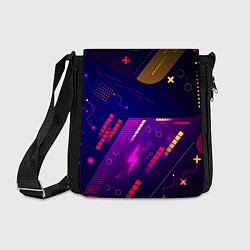 Сумка на плечо Cyber neon pattern Vanguard, цвет: 3D-принт