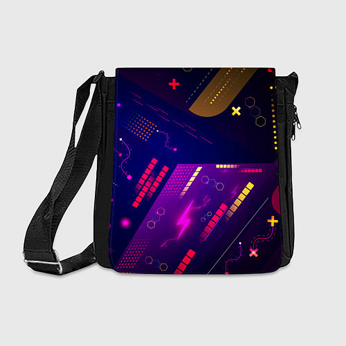 Сумка на плечо Cyber neon pattern Vanguard / 3D-принт – фото 1