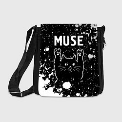 Сумка на плечо Группа Muse и Рок Кот, цвет: 3D-принт