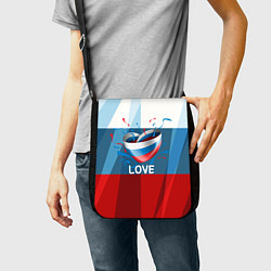 Сумка на плечо Флаг России в виде сердца, цвет: 3D-принт — фото 2