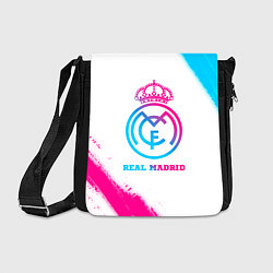 Сумка на плечо Real Madrid neon gradient style, цвет: 3D-принт