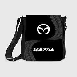 Сумка на плечо Mazda speed шины на темном: символ, надпись, цвет: 3D-принт