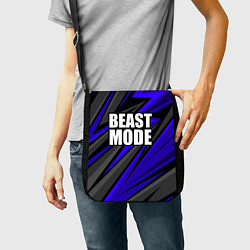 Сумка на плечо Beast mode - синяя униформа, цвет: 3D-принт — фото 2
