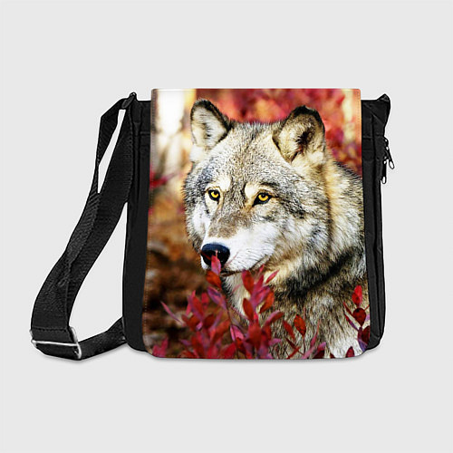 Сумка на плечо Волк в кустах / 3D-принт – фото 1