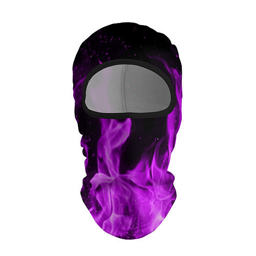 Балаклава Фиолетовый огонь / 3D-Черный – фото 1