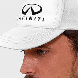 Бейсболка Infiniti logo, цвет: белый — фото 2
