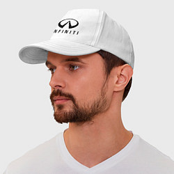 Бейсболка Infiniti logo, цвет: белый — фото 2