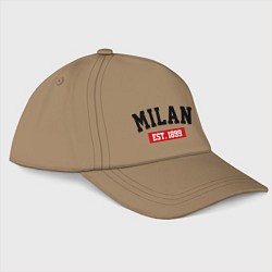 Бейсболка FC Milan Est. 1899, цвет: миндальный