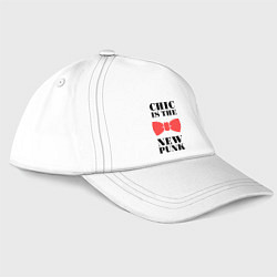 Бейсболка Chic is the new punk, цвет: белый
