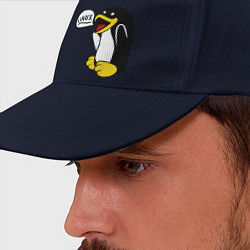 Бейсболка Пингвин: Linux, цвет: тёмно-синий — фото 2