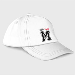 Бейсболка Макс - человек большой буквы, цвет: белый