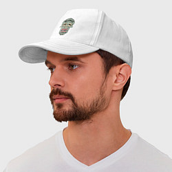 Бейсболка Halloween Skull Retro, цвет: белый — фото 2