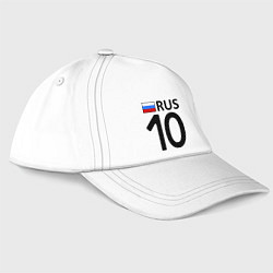 Бейсболка RUS 10, цвет: белый