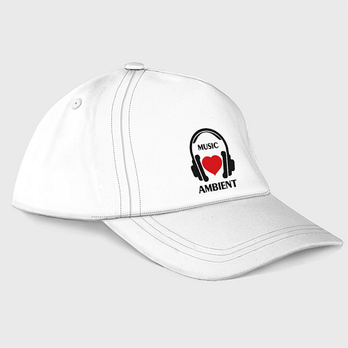 Бейсболка Ambient Music is Love / Белый – фото 1