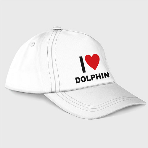 Бейсболка I love Dolphin / Белый – фото 1