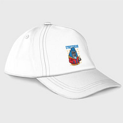 Бейсболка Обезьяна в куртке, цвет: белый
