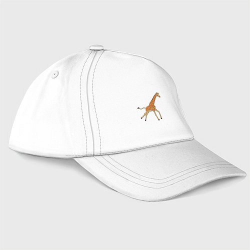Бейсболка Жираф бегущий / Белый – фото 1