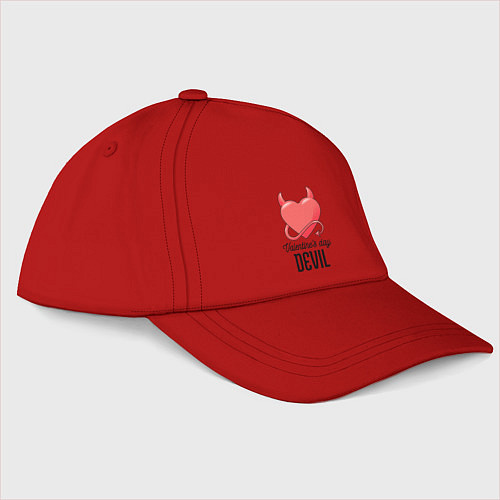 Бейсболка Valentines Day Devil / Красный – фото 1