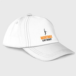 Бейсболка Баскетбол моя терапия, цвет: белый