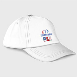 Бейсболка USA - Volleyball, цвет: белый