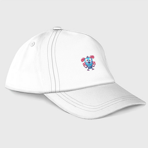 Бейсболка Синий чудик / Белый – фото 1